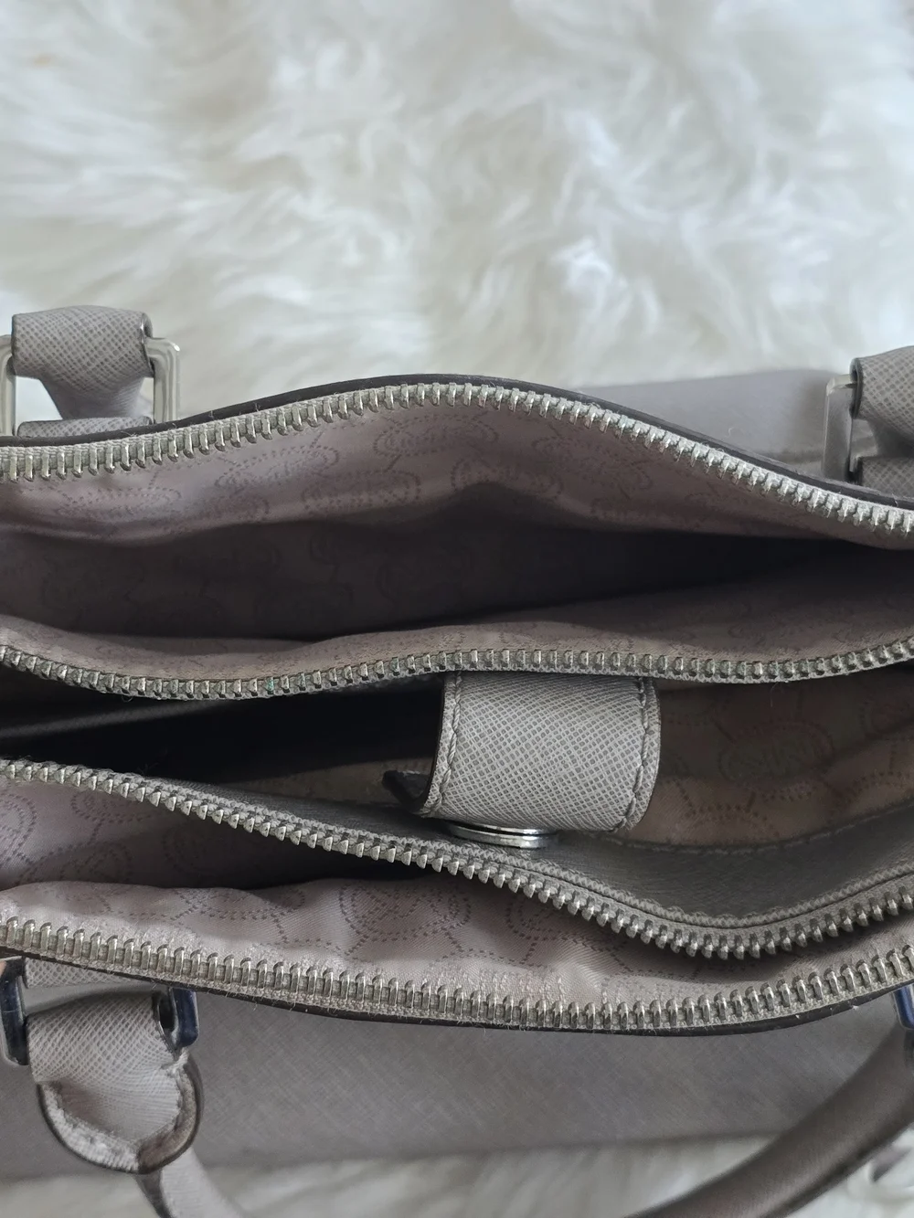 Michael Kors Taupe Saffiano Leather Satchel with Wallet